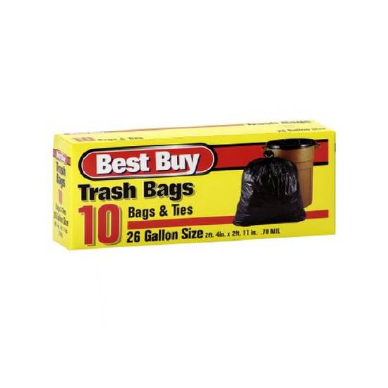 Order Best Buy Trash Bags 10 Count food online from Exxon Food Mart store, Port Huron on bringmethat.com