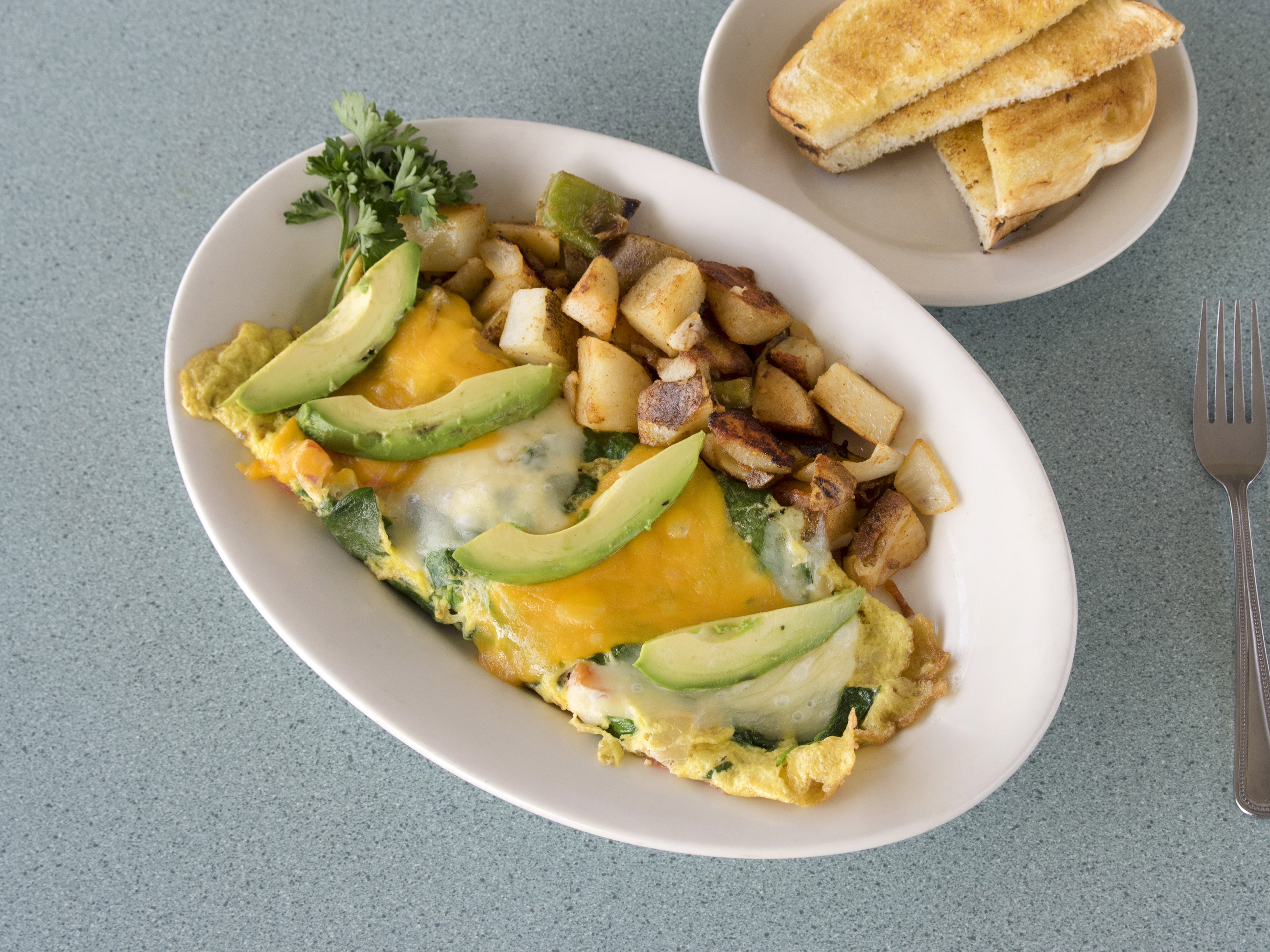 Order Veggie Omelette food online from Pegah Kitchen store, San Marcos on bringmethat.com