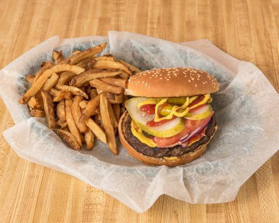 Order 1/3 lb Cheese burger food online from Wiener Take All store, Buffalo Grove on bringmethat.com