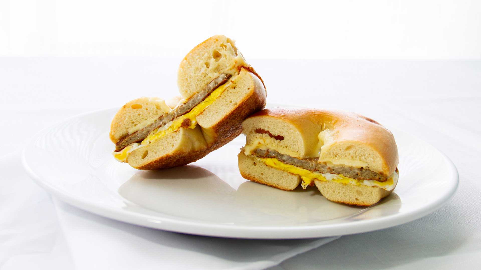Order Egg and Cheese Sandwich food online from Manhattan Bagel store, Brick Township on bringmethat.com