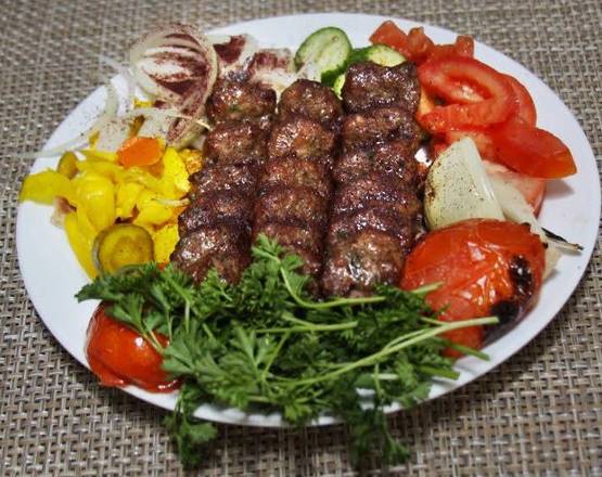 Order Beef Kabab with Rice food online from Al Azayem Restaurant store, El Cajon on bringmethat.com