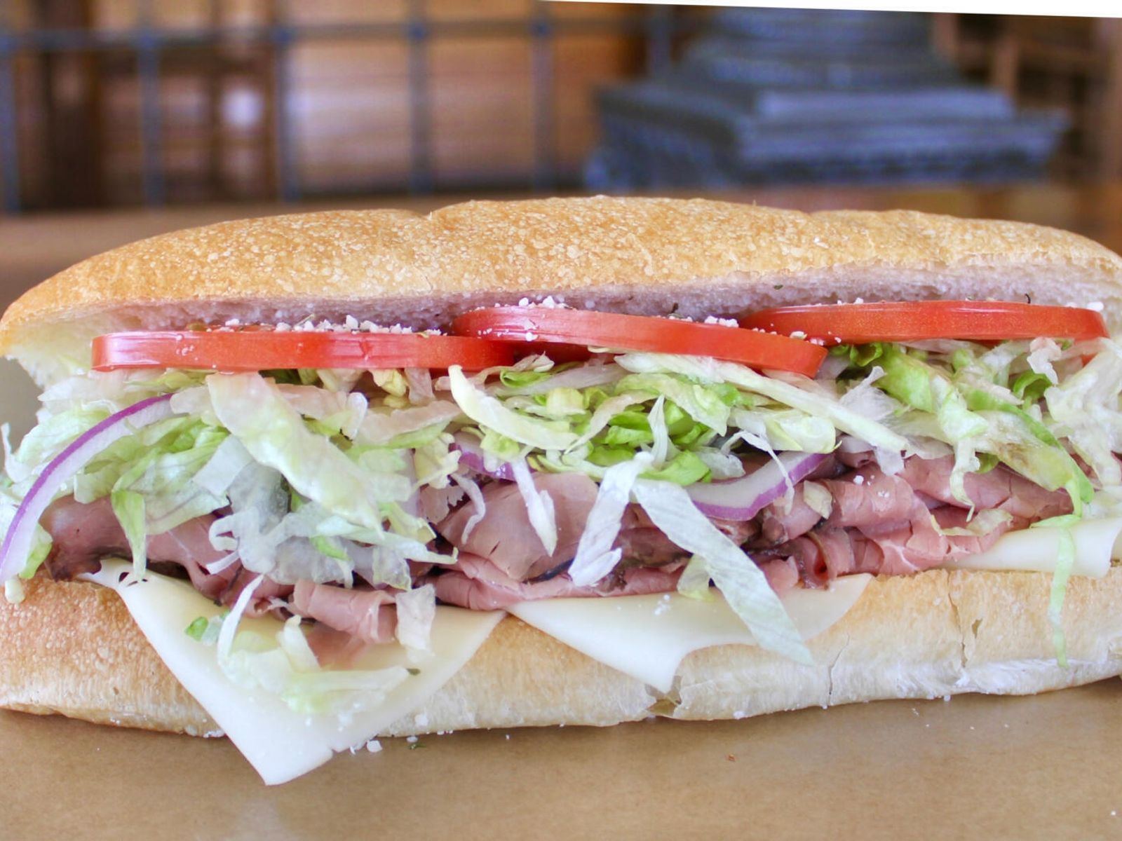 Order #5. Roast Beef, Cheese food online from The Great Outdoors Sub Shop store, Fort Worth on bringmethat.com