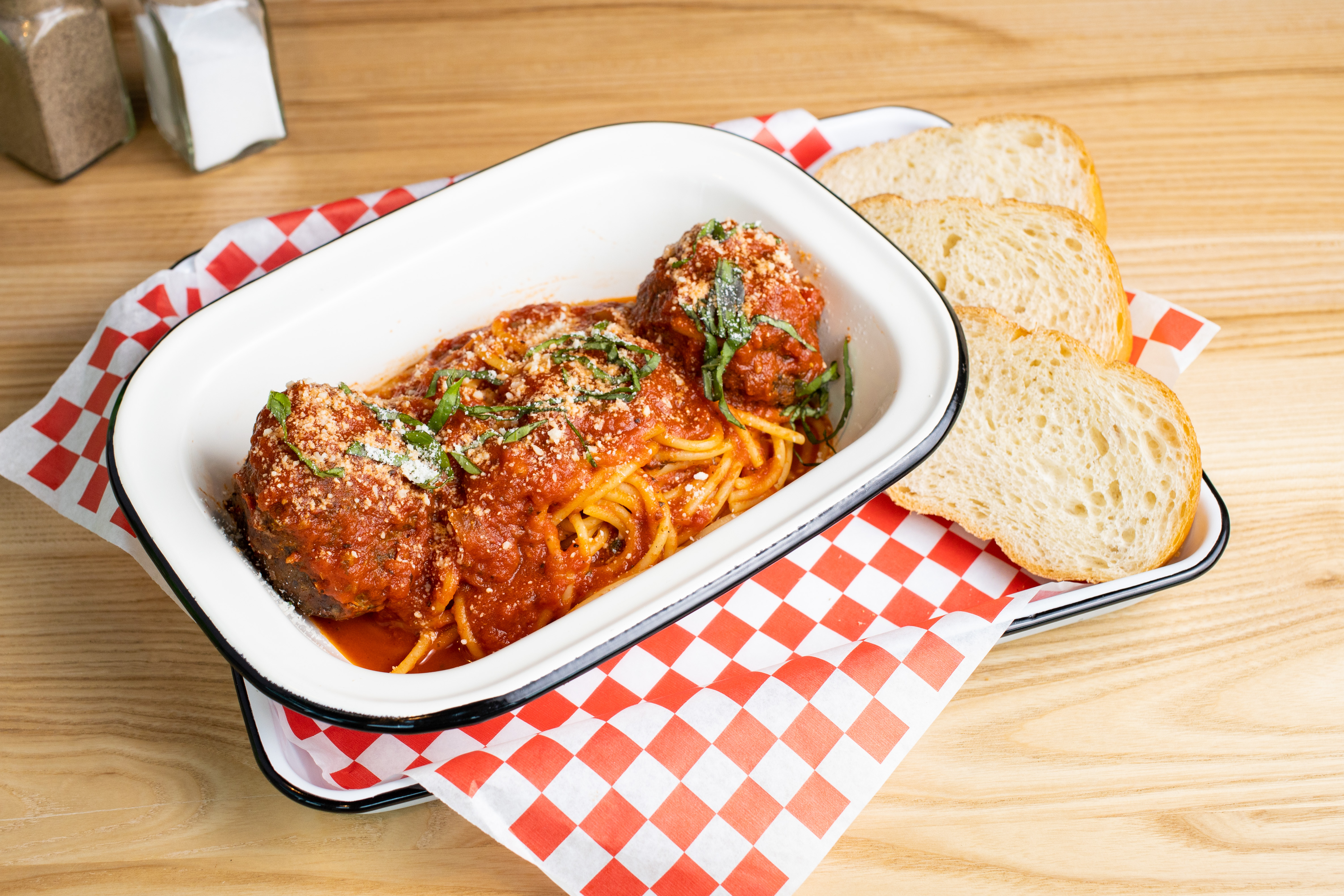 Order Spaghetti ＆ Meatballs food online from Esposto's Delicatezza store, San Francisco on bringmethat.com