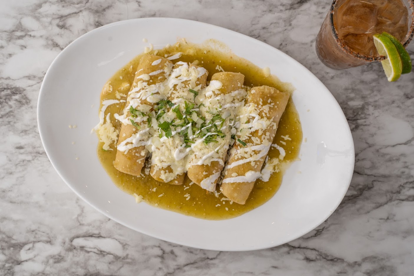Order Enchiladas Verdes food online from Zocalo Street Food | Tequila store, Wilmington on bringmethat.com