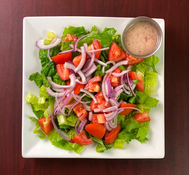 Order House Salad (D, E, G, V) food online from Gyro Gyro store, Hartsdale on bringmethat.com