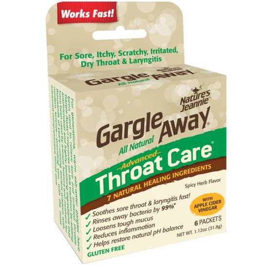 Order Gargle Away Throat Care by Natures Jeannie (6 ct) food online from Rite Aid store, Sandusky County on bringmethat.com