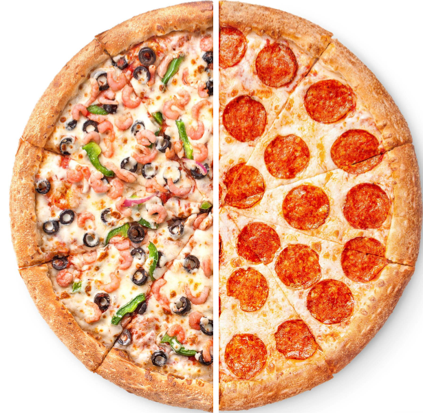 Order Half & Half food online from Pizza Guys - Prescott Rd store, Modesto on bringmethat.com