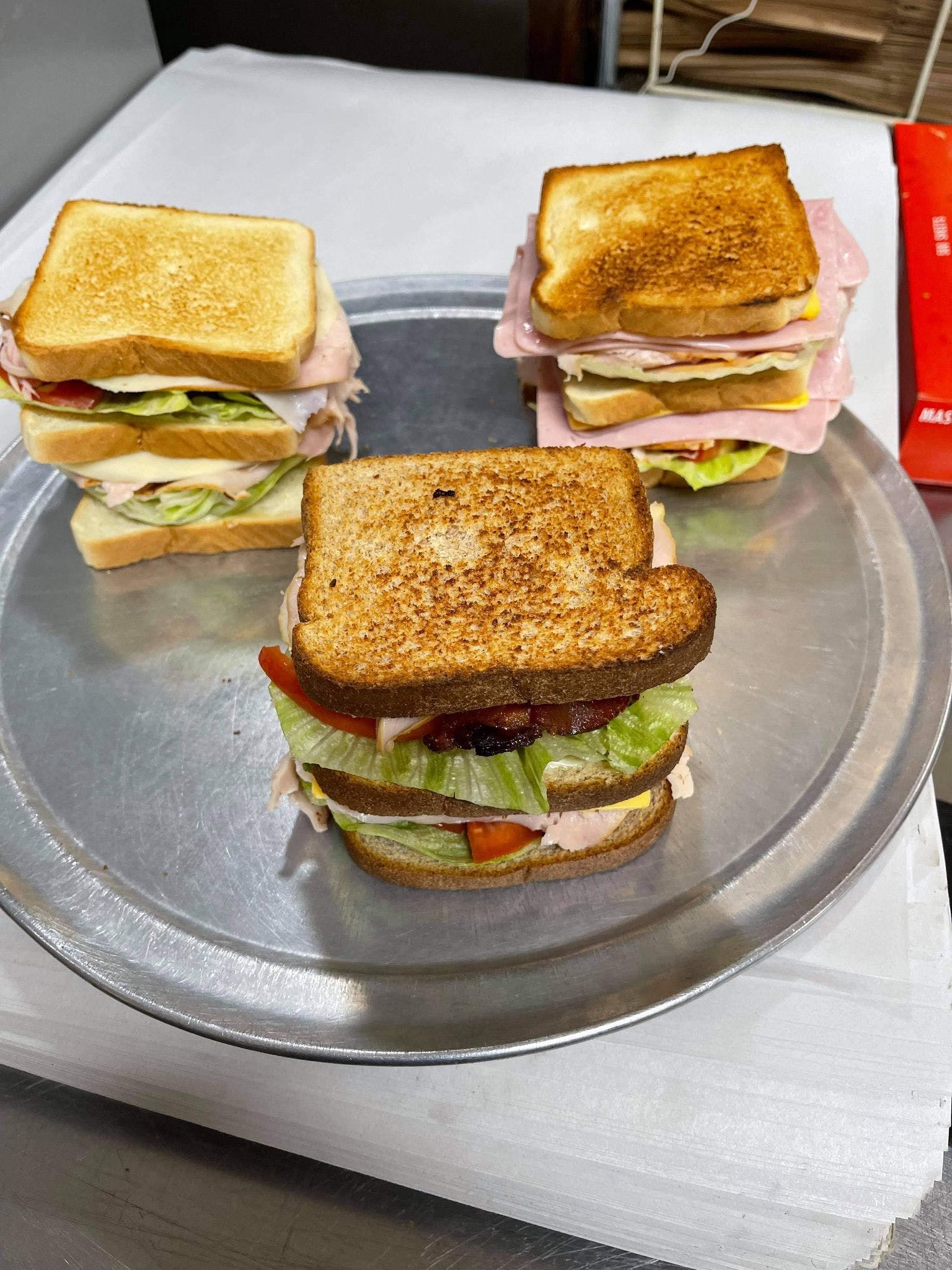 Order Turkey Club - Sandwich food online from Pizzeria Santa Lucia store, Jessup on bringmethat.com