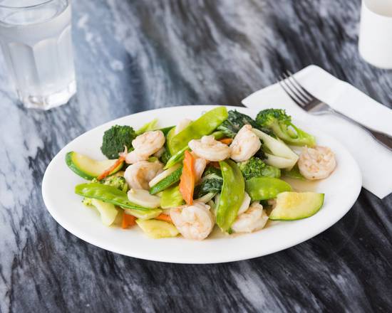 Order Prawns with Vegetables  food online from China Villa Restaurant store, Alameda on bringmethat.com
