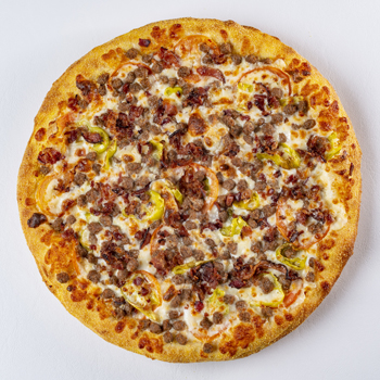 Order Bacon and Cheeseburger Pizza food online from Pizzava store, Carson City on bringmethat.com