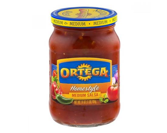 Order Ortega Medium Salsa (16 oz) food online from Ctown Supermarkets store, Uniondale on bringmethat.com