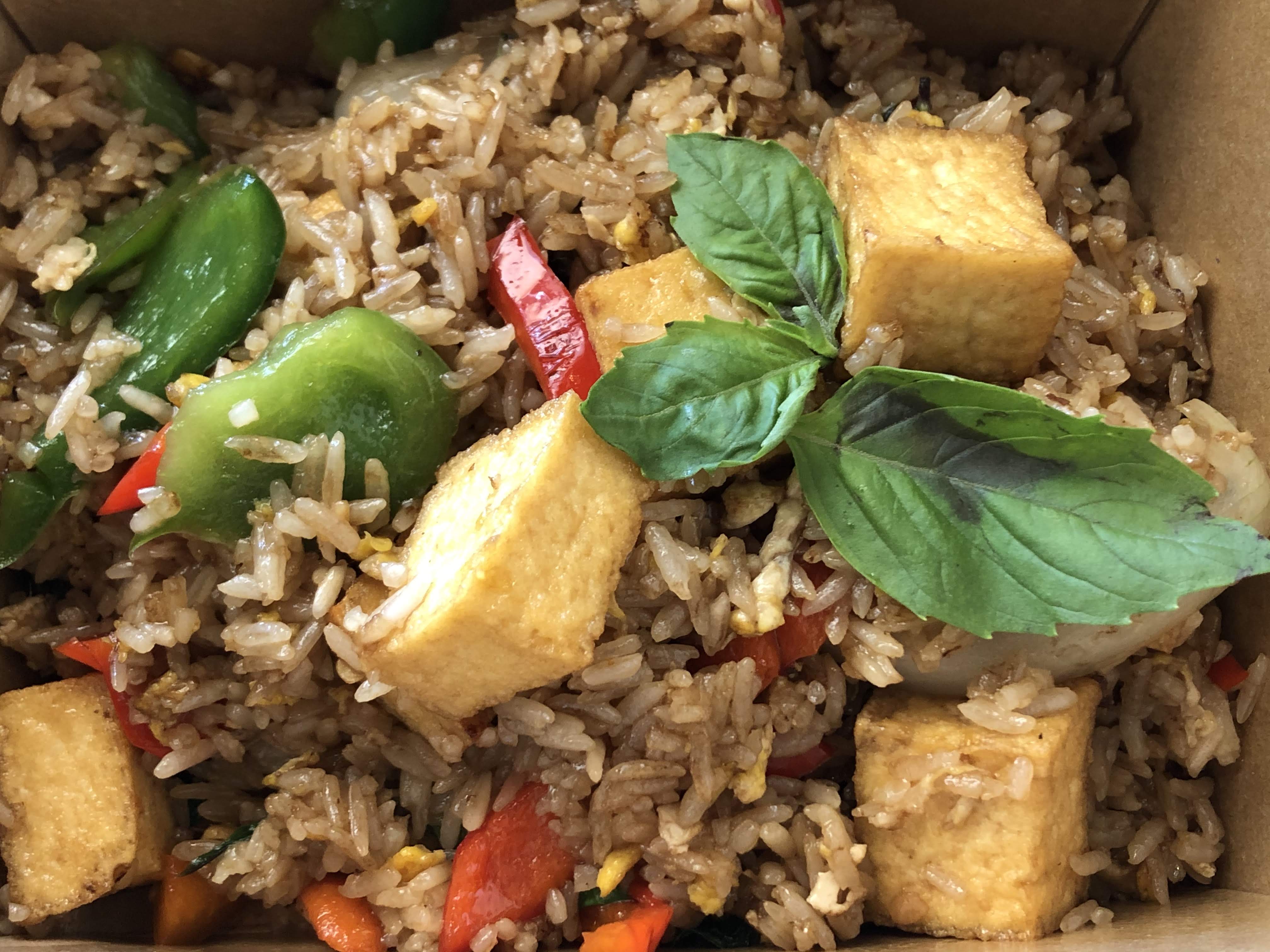 Order Basil Fried Rice food online from Lemongrass Thai Eatery store, Dallas on bringmethat.com