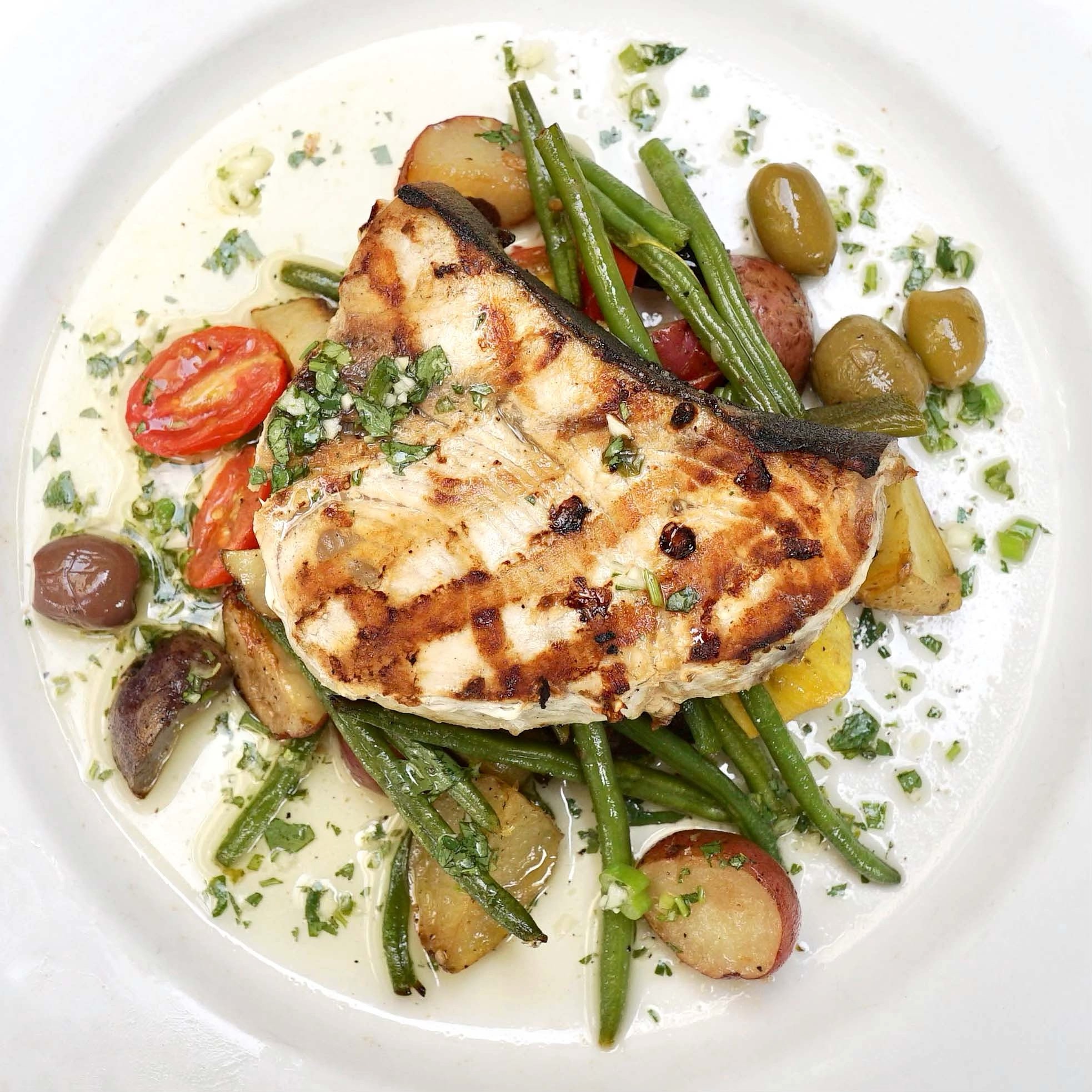 Order Mediterranean Swordfish food online from Bbc Tavern and Grill store, Greenville on bringmethat.com