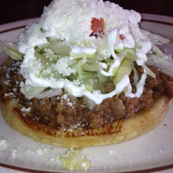Order Shredded Chicken Sope food online from Taqueria Maria And Ricardo store, Brooklyn on bringmethat.com