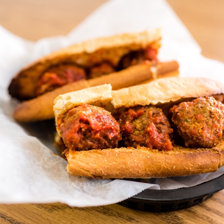 Order 6" MEATBALL* food online from Pasquale's Pizzeria store, Dravosburg on bringmethat.com