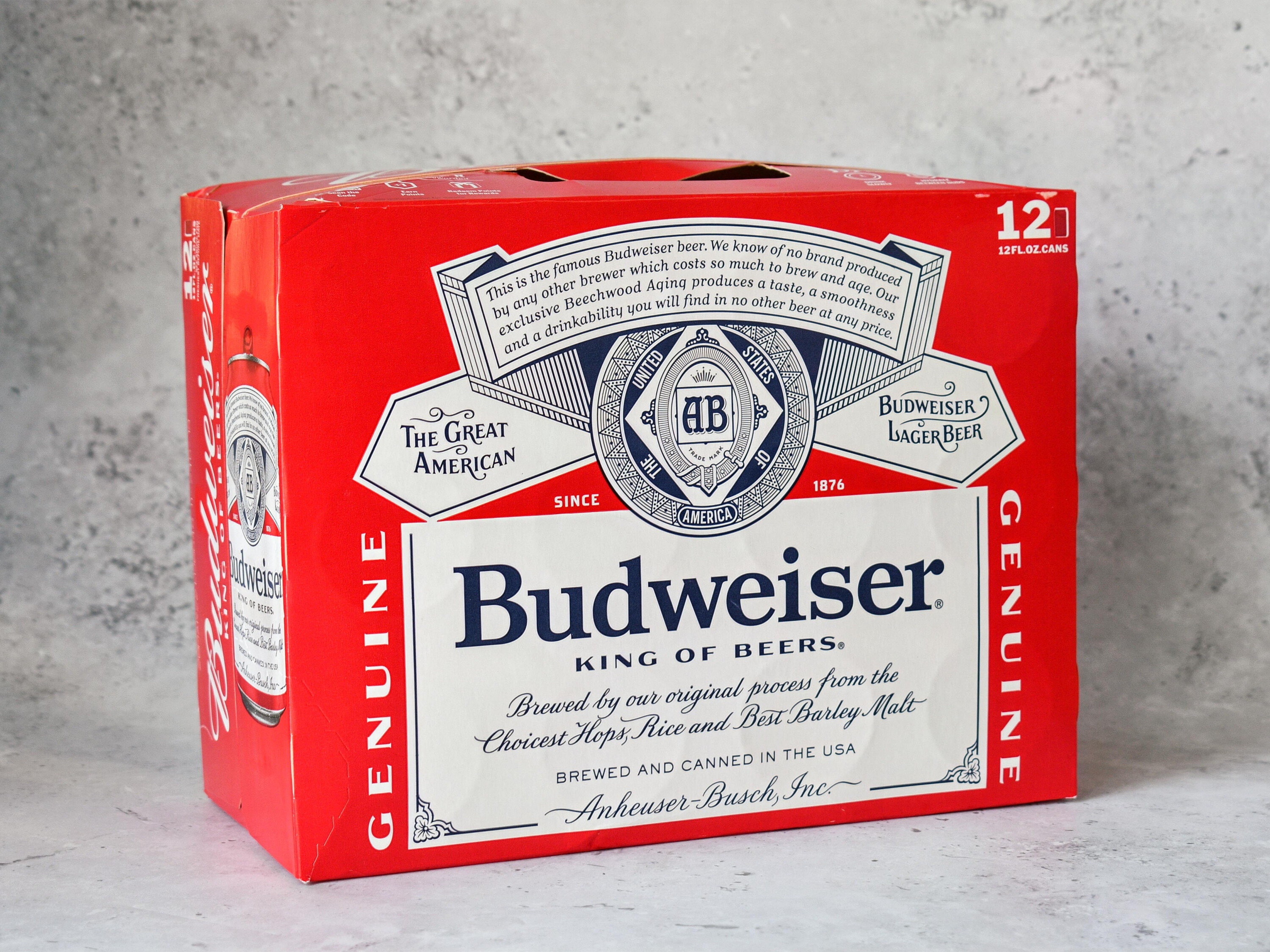 Order Budweiser, 12 Pk-12 oz. Can Beer food online from 888 Liquor store, Rosemead on bringmethat.com