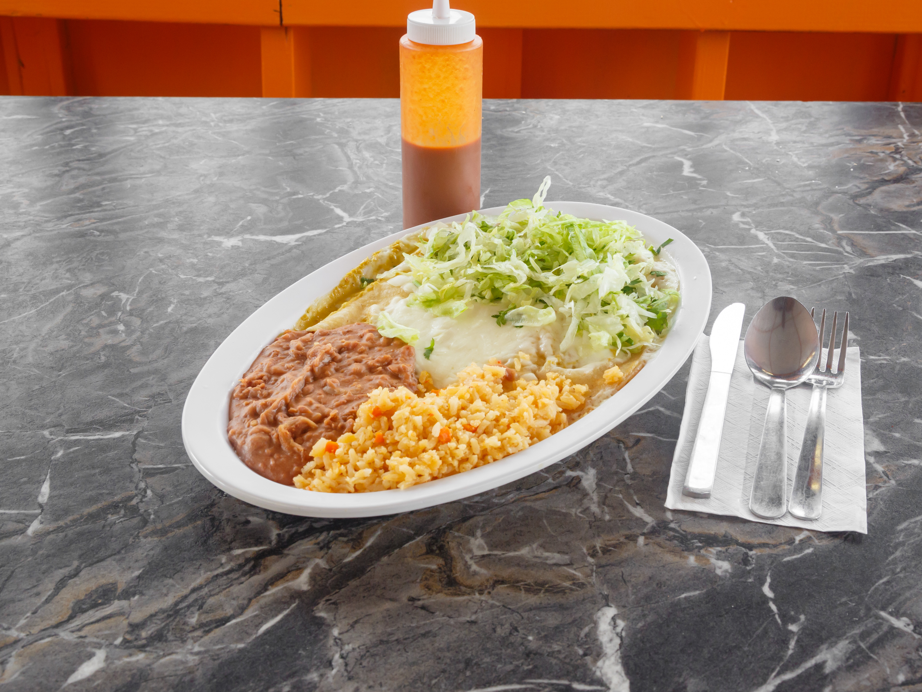Order Enchilada food online from Tacos Y Mariscos El Amigo store, Nashville on bringmethat.com