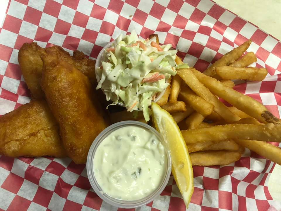 Order Fish and Chips food online from Breakaway Cafe And Spirits store, Meridian on bringmethat.com