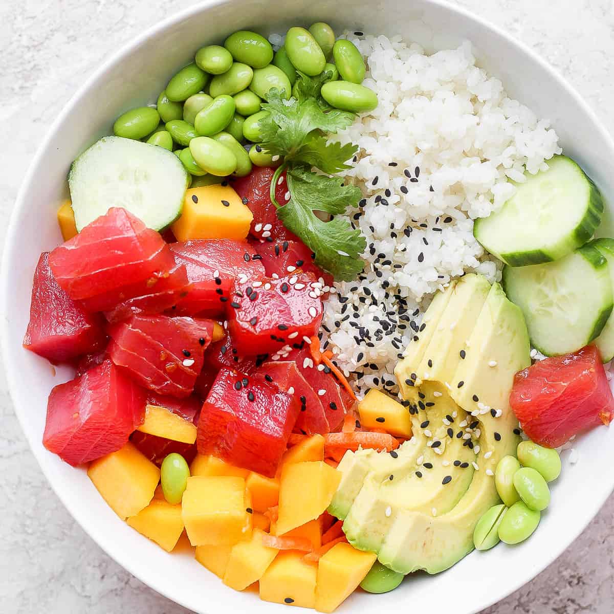 Order Bulid Your Own Half and Half Poke Bowl food online from Poke Bros store, Orland Park on bringmethat.com