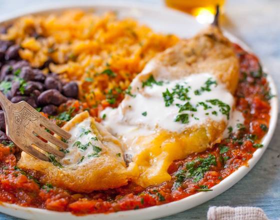 Order D. Chile Relleno food online from Carlos Mexican Restaurant store, Westland on bringmethat.com