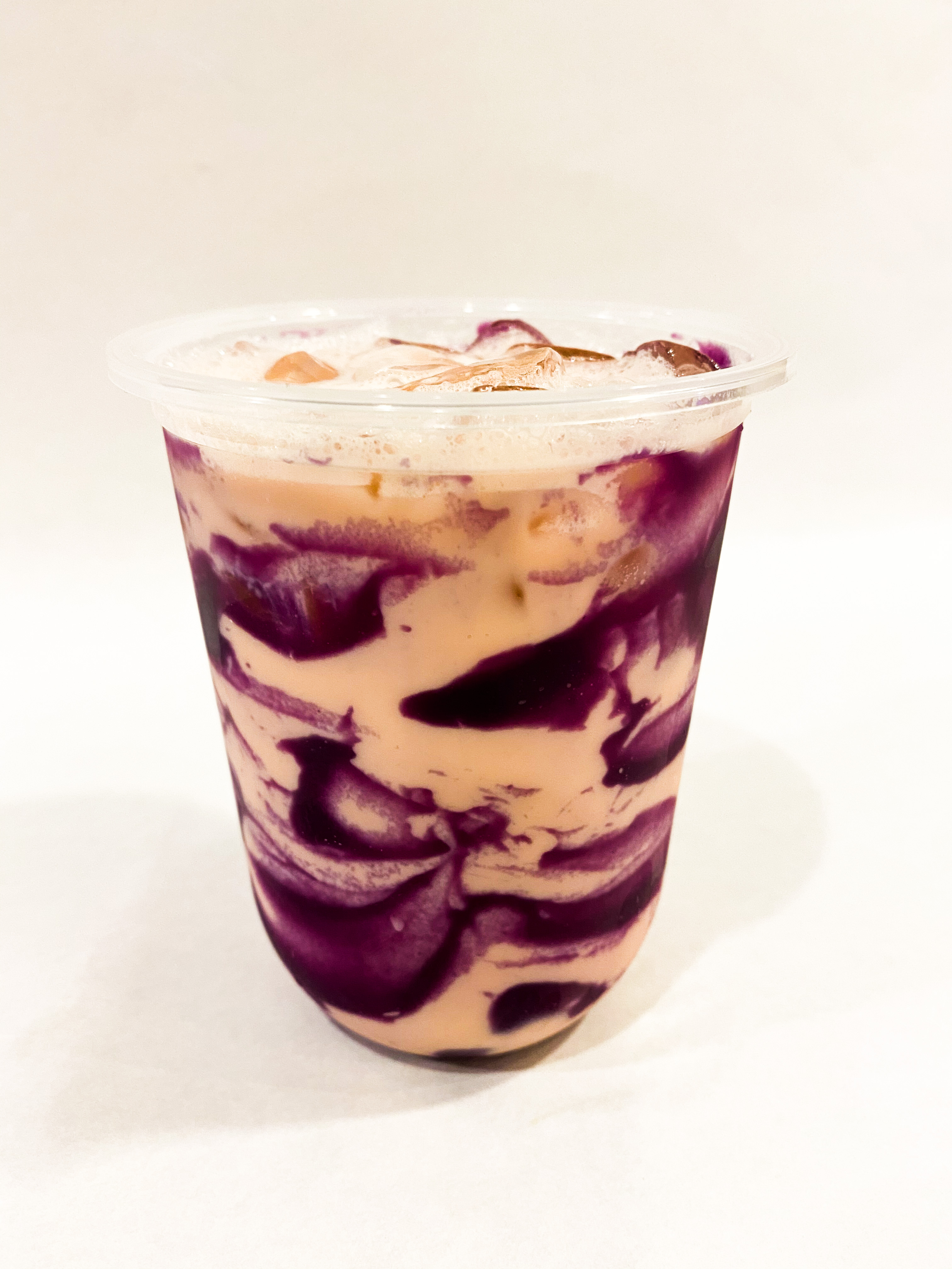 Order Sakura Rose Milk Tea with Purple Yam Paste food online from Mocha store, Providence on bringmethat.com