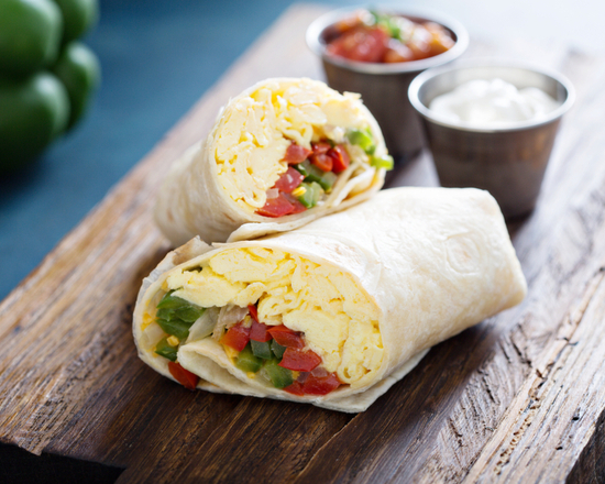 Order Extra Large Breakfast Burrito food online from Penny's Pancakes store, Los Angeles on bringmethat.com