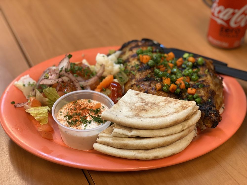 Order Charbroiled Chicken Leg Plate food online from Pharaohs Egyptian Restaurant store, San Francisco on bringmethat.com
