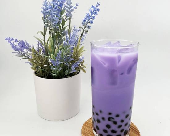 Order Taro Milk Tea (Boba is Add On) food online from Bubble Puff & Tea store, Pasadena on bringmethat.com
