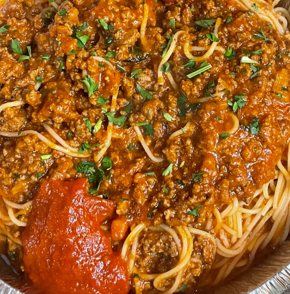 Order Pasta with Meat Sauce - Pasta food online from Davila's Pizza & Restaurant store, Hackettstown on bringmethat.com