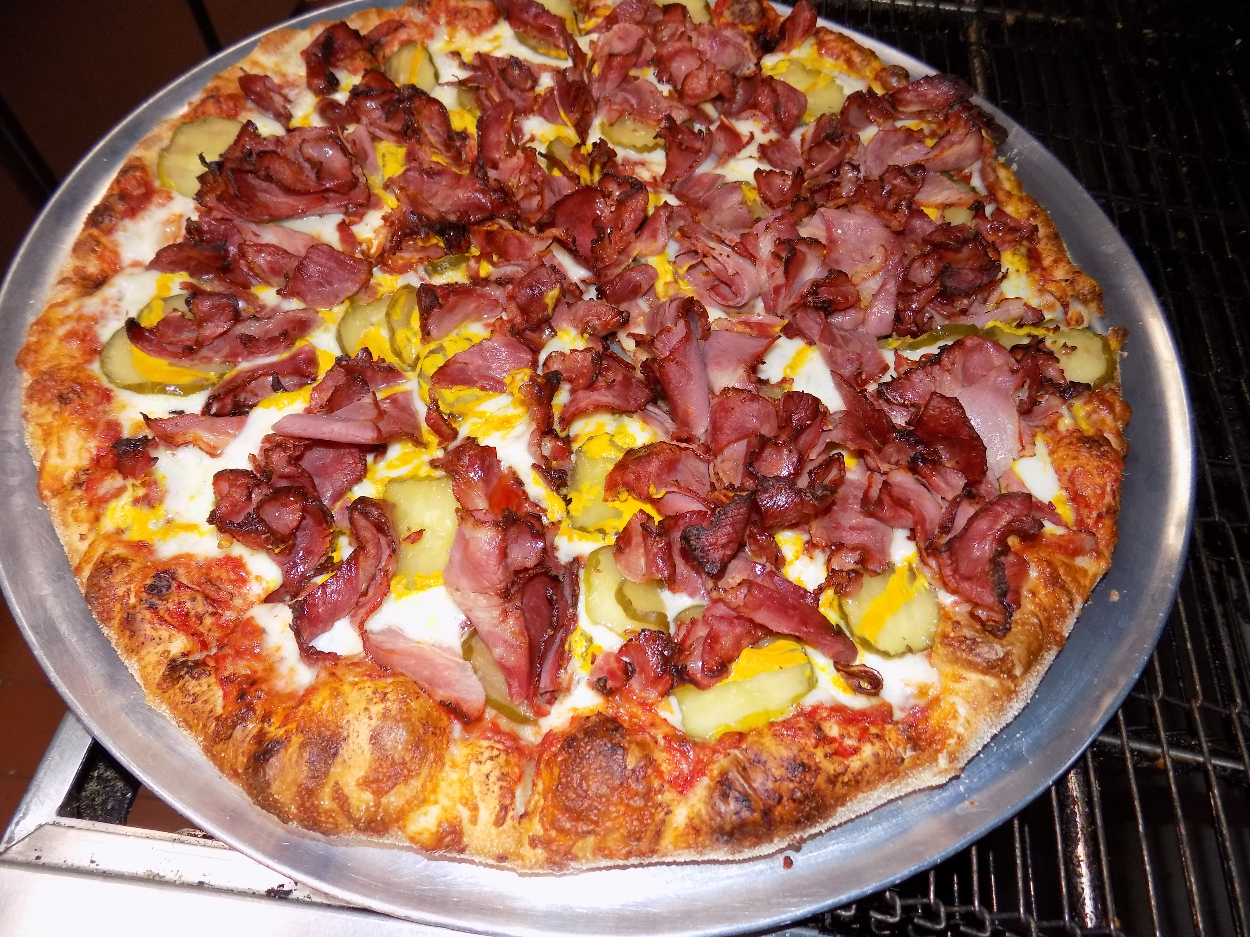 Order Pastrami Pizza food online from Ameci Pizza & Pasta store, Thousand Oaks on bringmethat.com