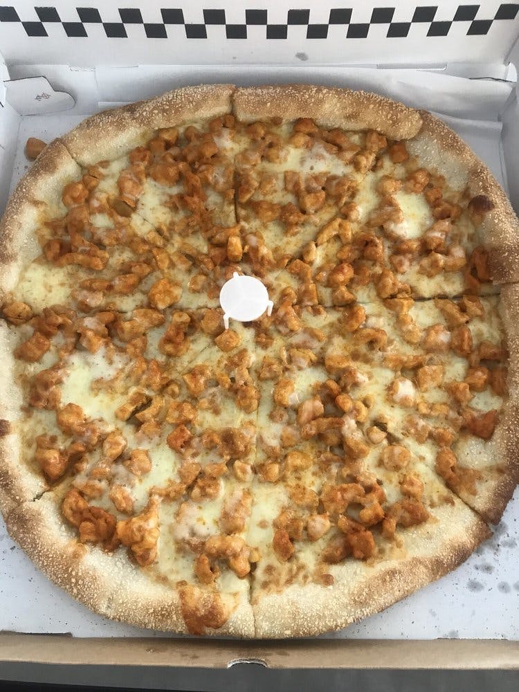 Order Buffalo Chicken Pizza - Lg. 19" (8 Slices) food online from Brooklyn's Homeslice Pizzeria store, Brooklyn on bringmethat.com
