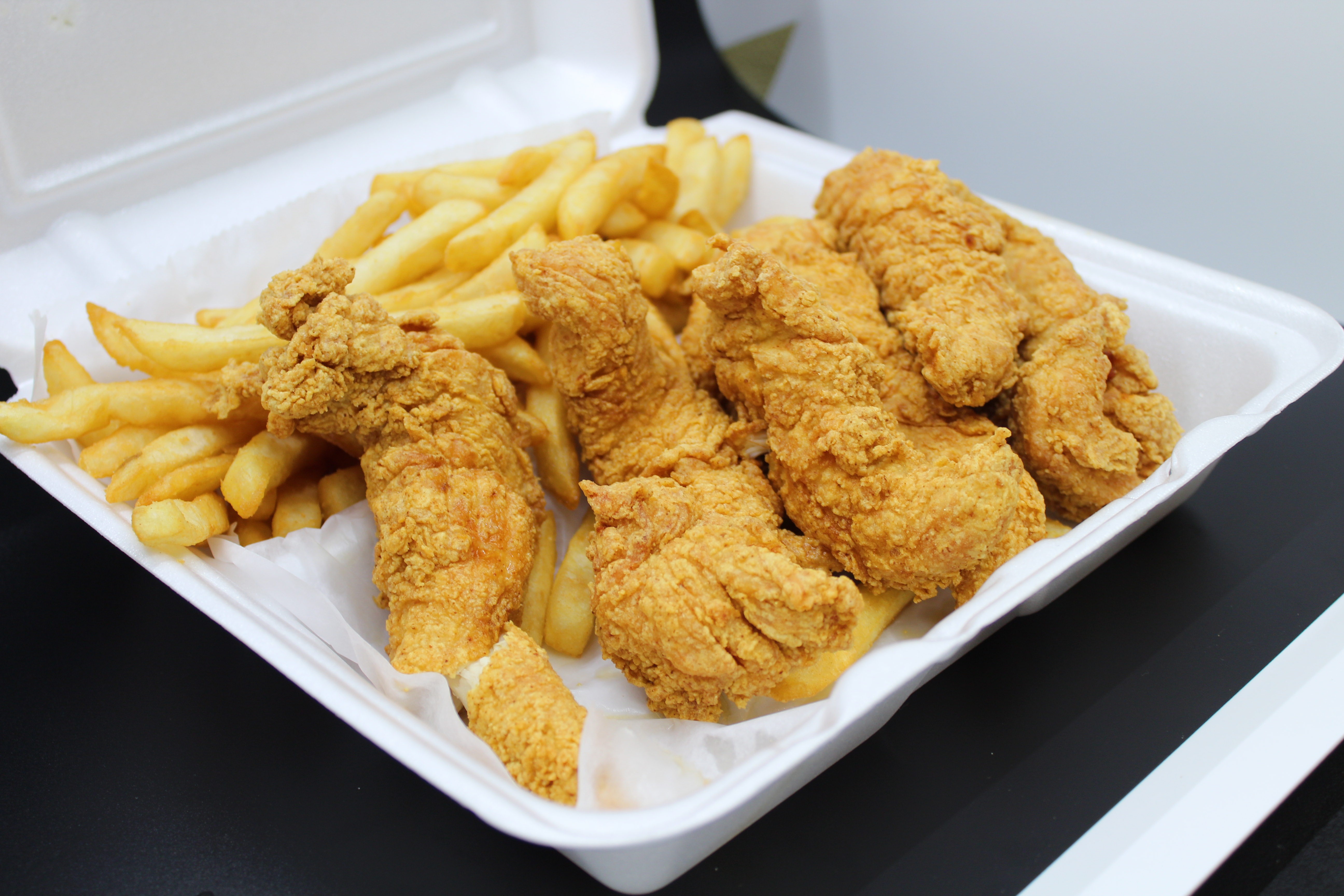 Order Chicken Tender with fries food online from Baba Famous Steak And Lemonade store, Fort Wayne on bringmethat.com
