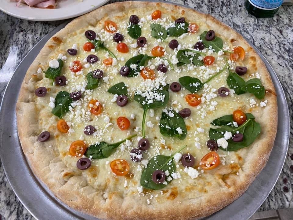 Order Greek Pizza - Personal 10'' food online from Nonna Rosa Pizzeria store, Norristown on bringmethat.com