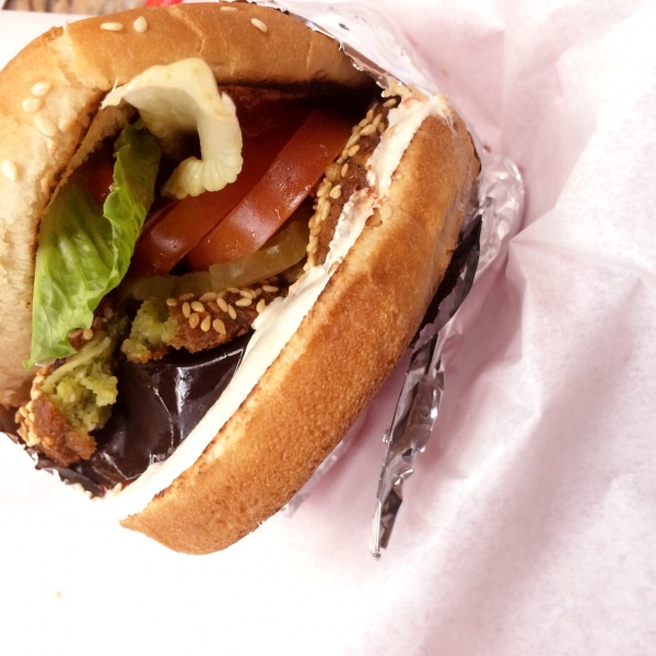 Order Falafel Burger food online from Pharaohs Egyptian Restaurant store, San Francisco on bringmethat.com