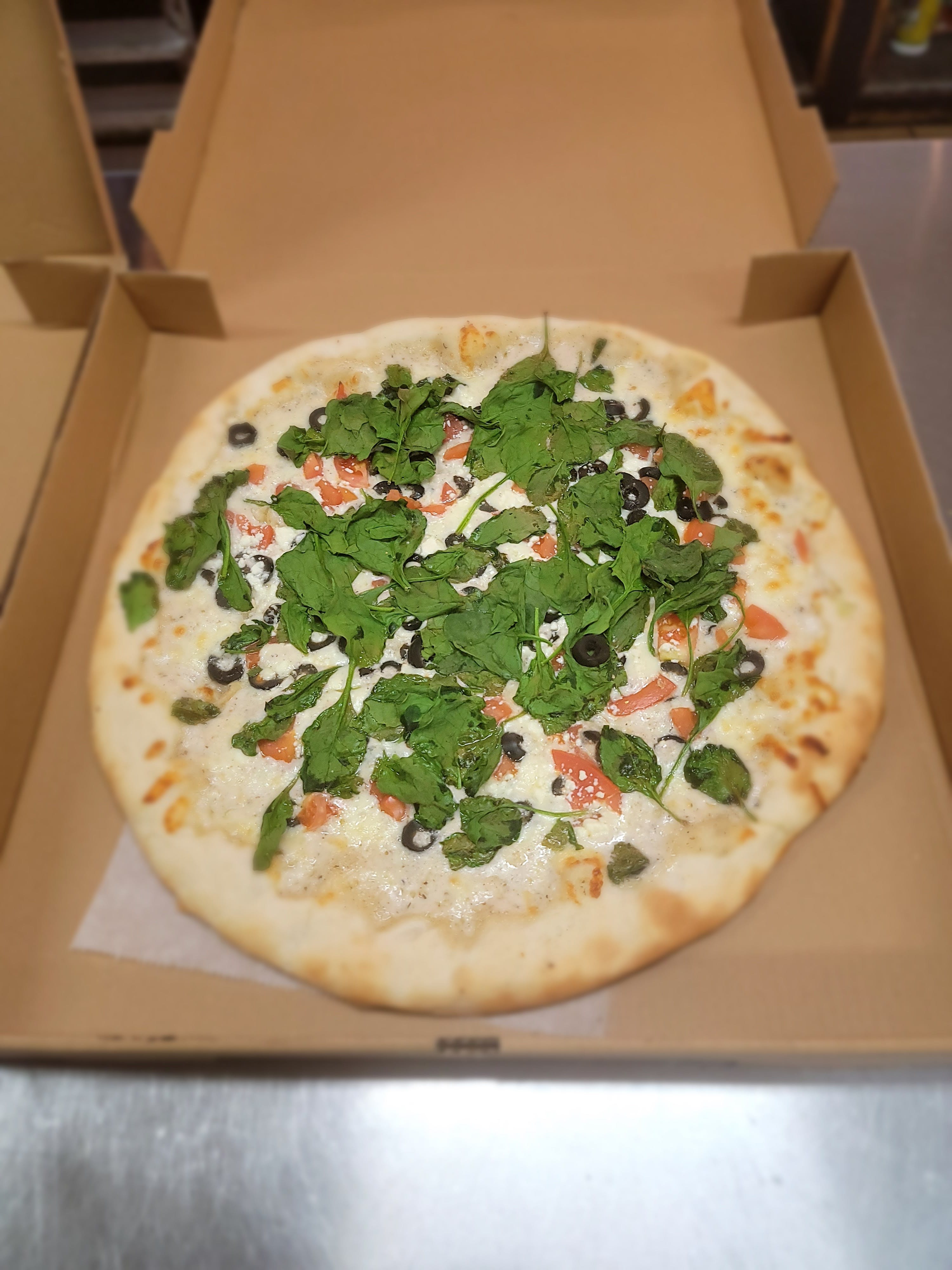 Order Greek Pizza - Medium 16'' food online from Tony Pizza store, Highspire on bringmethat.com