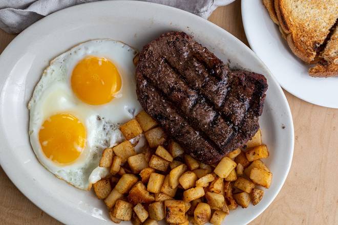 Order Sirloin Steak & Eggs* food online from Coco's Bakery store, Costa Mesa on bringmethat.com