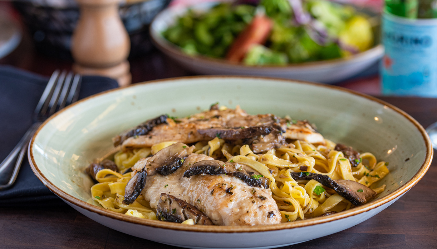 Order Chicken Marsala food online from Russo's Pizza store, Austin on bringmethat.com