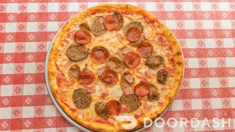 Order Personal Meatlovers Pizza food online from Carmine Pizza store, Henderson on bringmethat.com