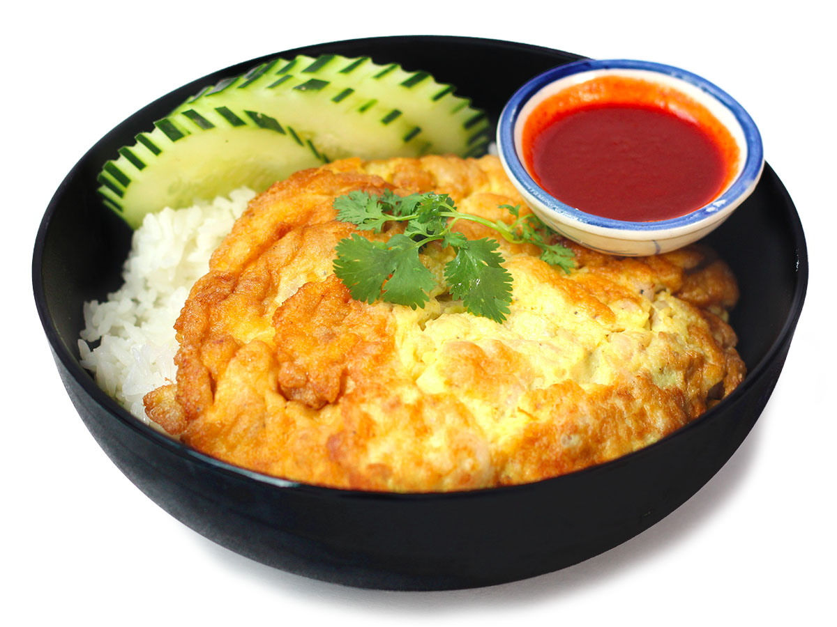 Order Thai Omelette Rice Bowl  food online from Saladang Garden store, Pasadena on bringmethat.com