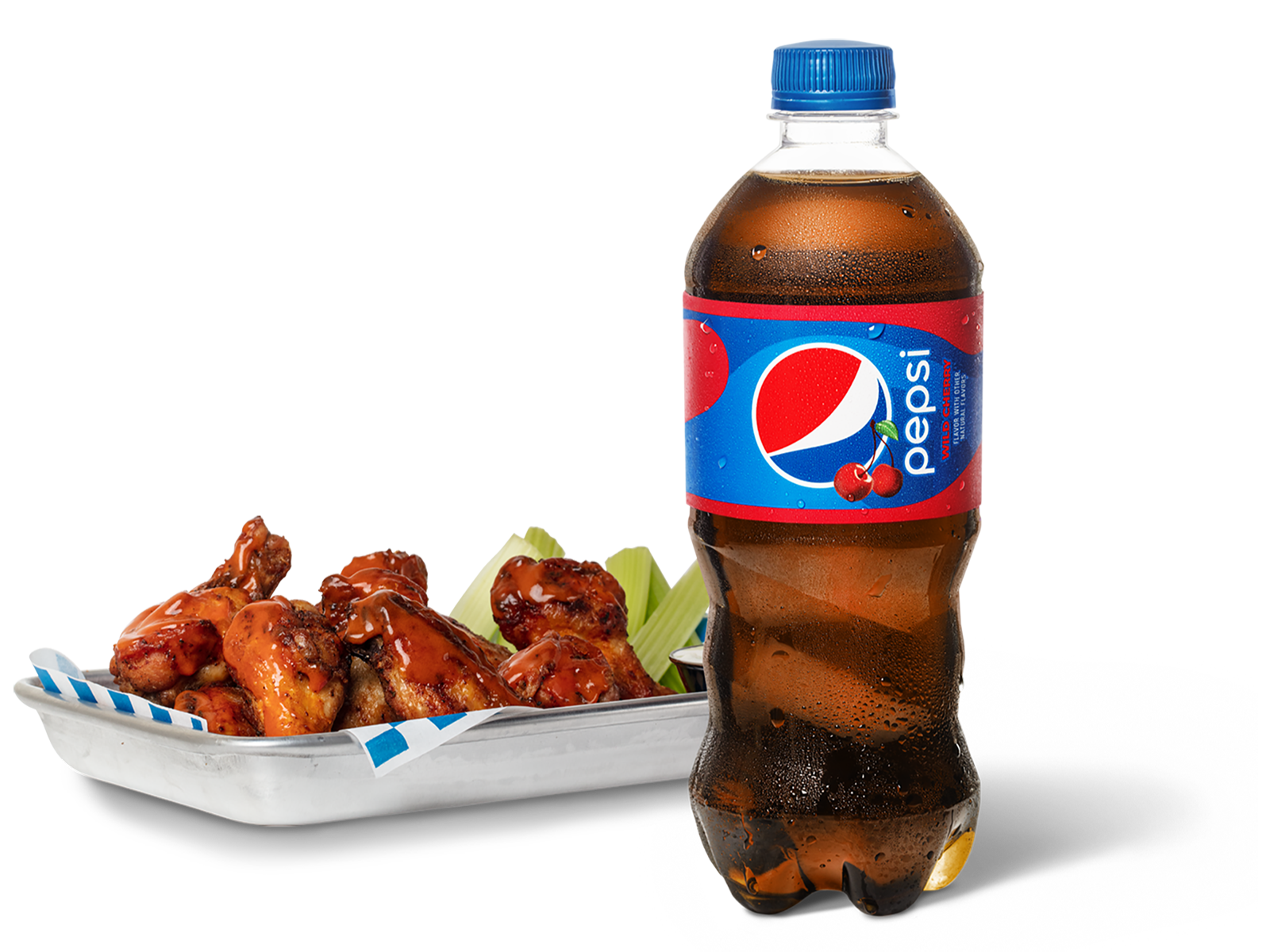 Order Traditional Wings Basket & Pepsi Cherry food online from Pep Place store, Yuma on bringmethat.com