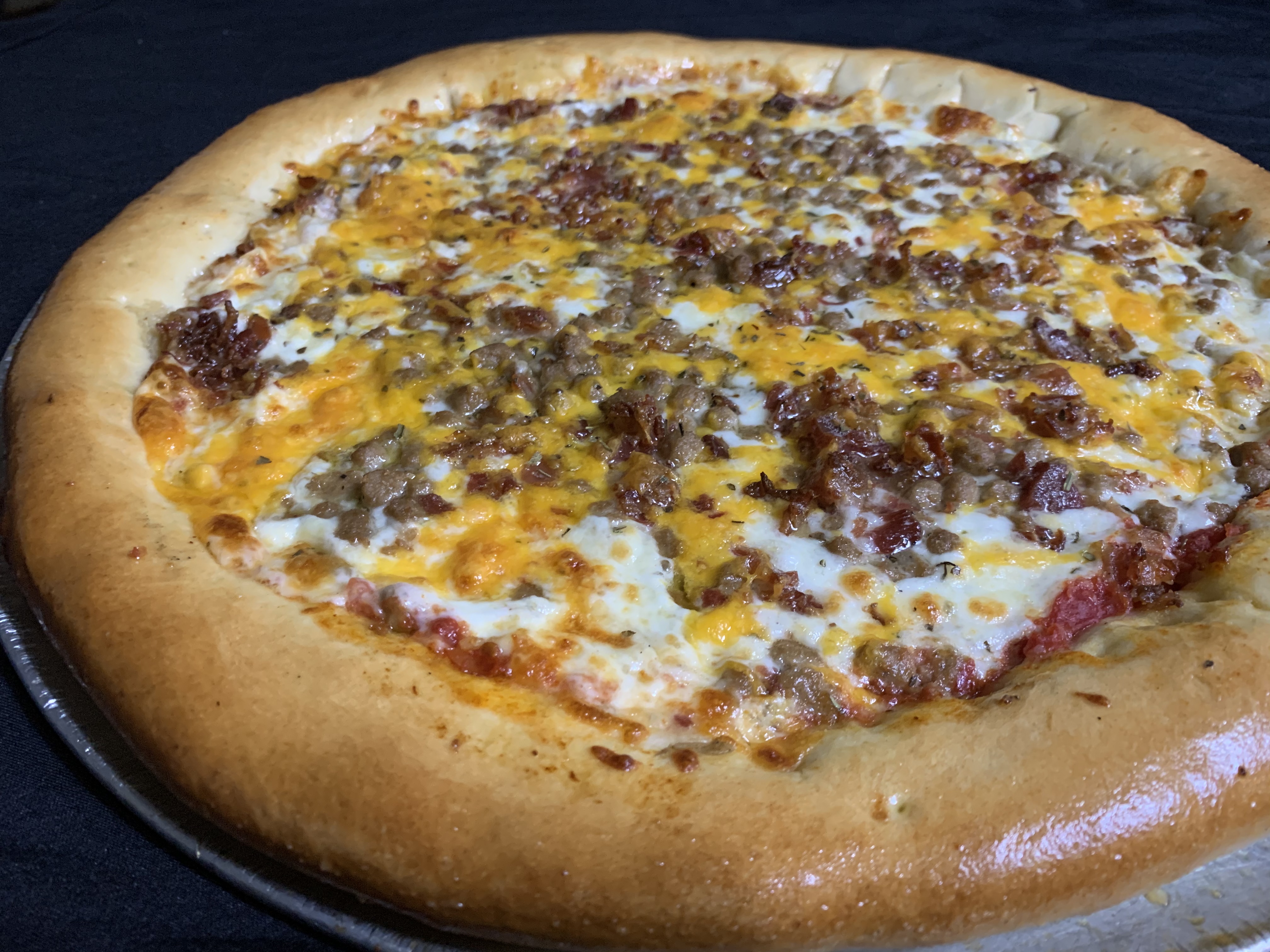 Order Bacon Cheeseburger Pizza food online from Bosses Brickoven Pizza store, Lake Worth on bringmethat.com