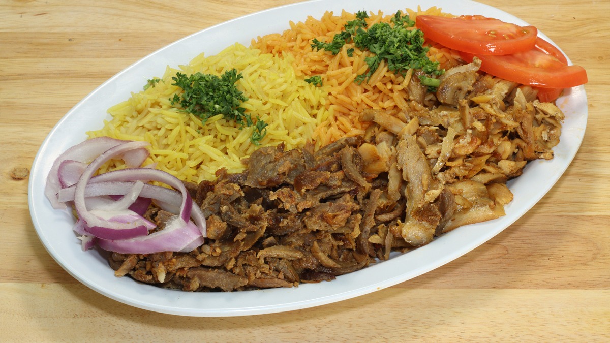 Order Combination Shawarma Platter food online from Fill A Pita store, Downers Grove on bringmethat.com