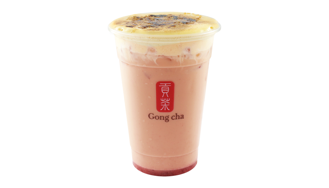 Order Creme Brulee Strawberry Milk Tea food online from Gong Cha store, Palo Alto on bringmethat.com