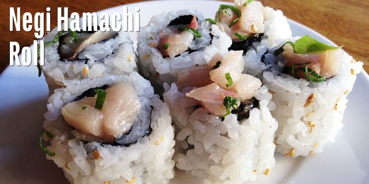 Order Nigi Hamachi Roll. food online from Gorilla Sushi store, Chicago on bringmethat.com