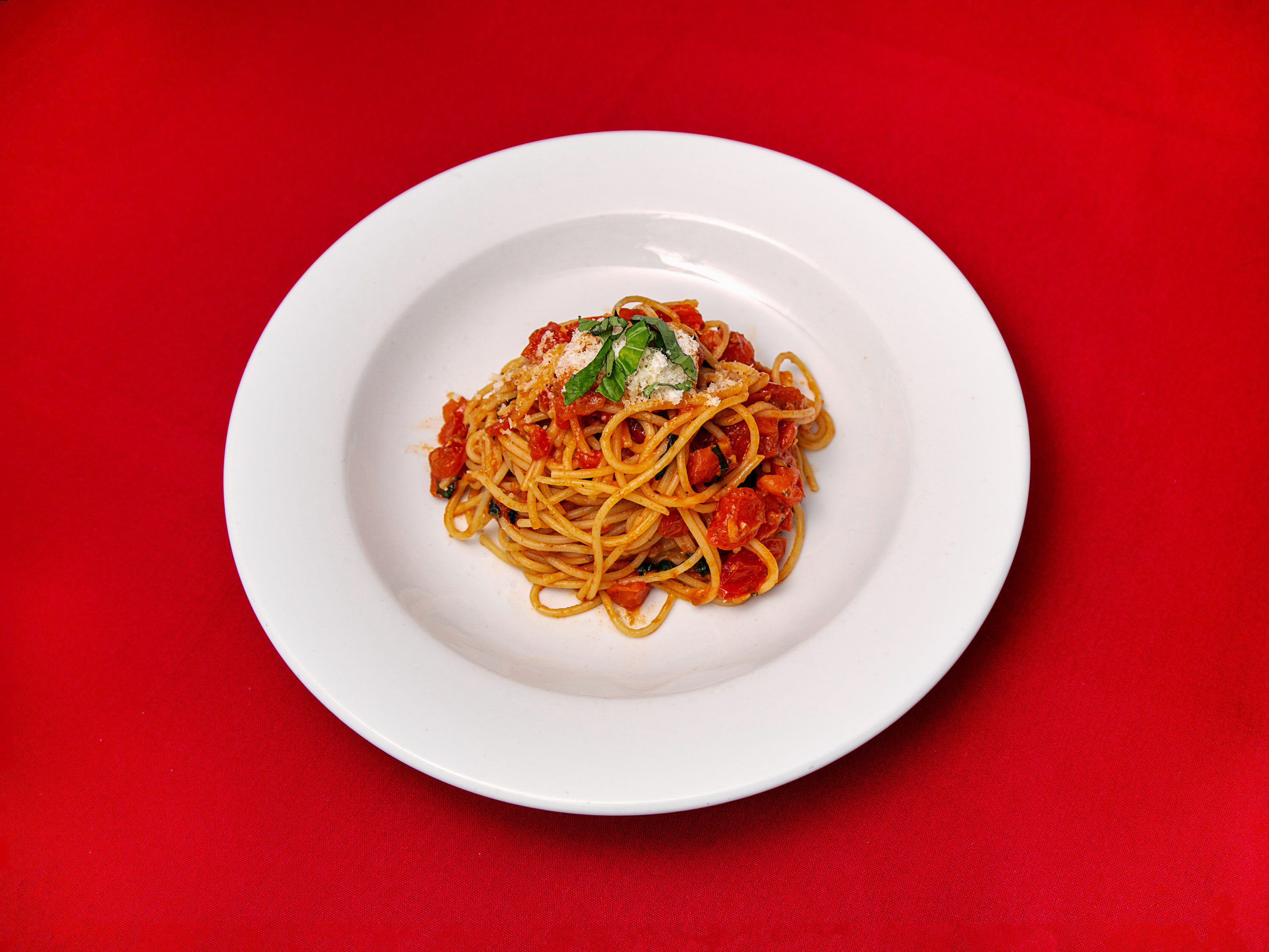 Order Spaghetti al Pomodoro food online from Piazza Italia store, Portland on bringmethat.com