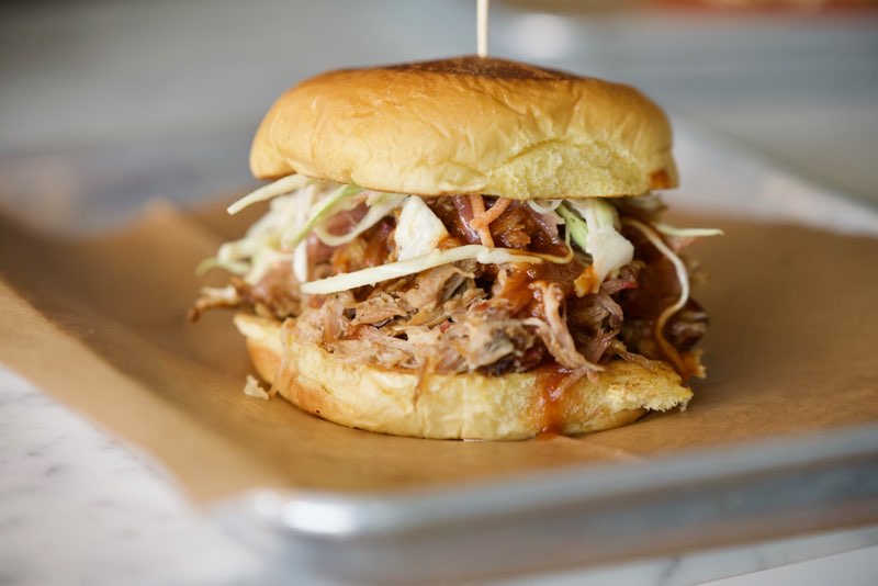 Order Pulled Pork Sandwich food online from Batesy's BBQ store, Queens on bringmethat.com