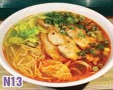 Order N13. Spicy Fish Fillet Noodle Soup 麻辣香魚排麵 food online from Good Children store, Westmont on bringmethat.com
