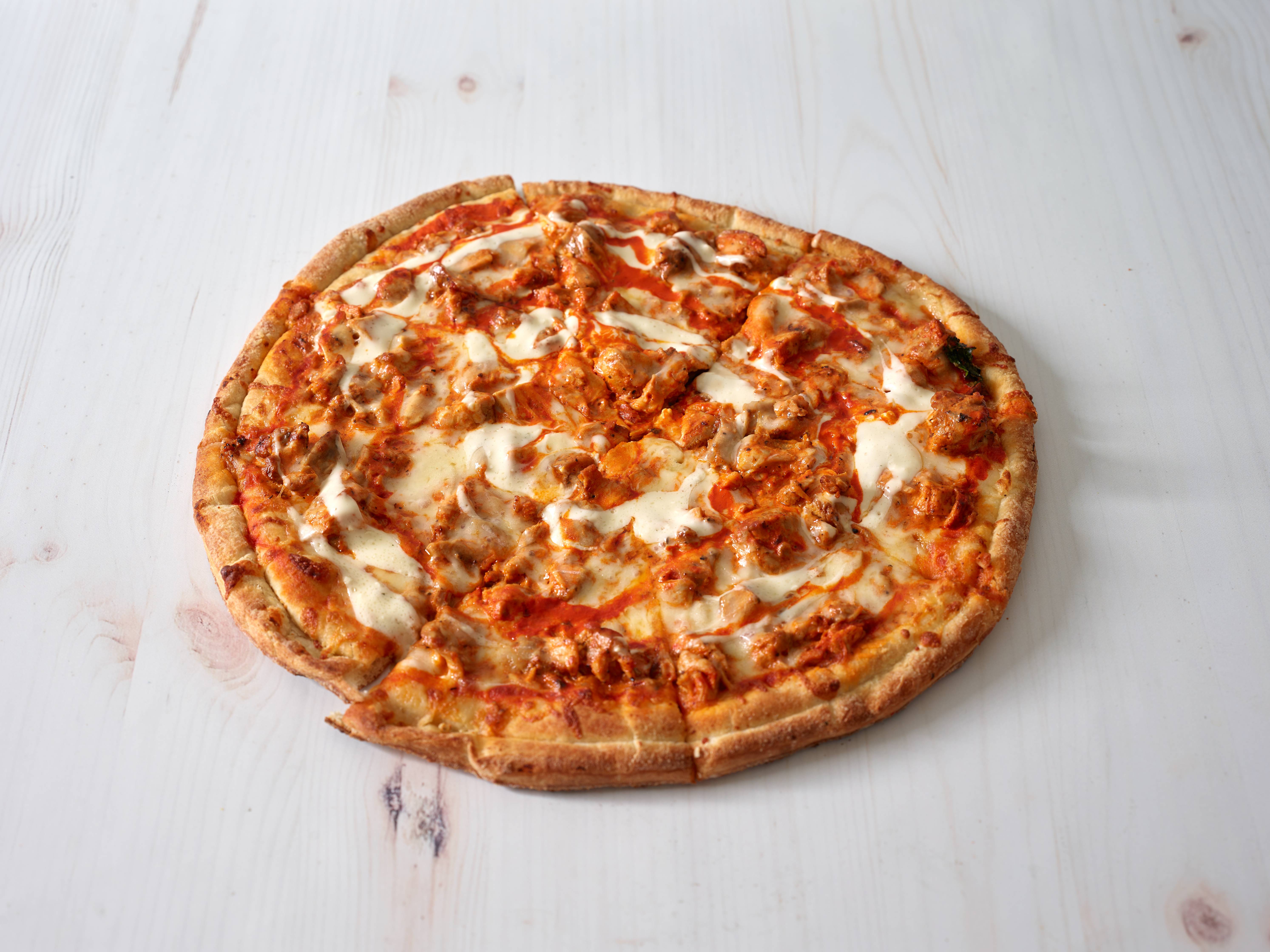 Order Large Buffalo Chicken Pizza food online from I Heart Pizza Ny store, New York on bringmethat.com