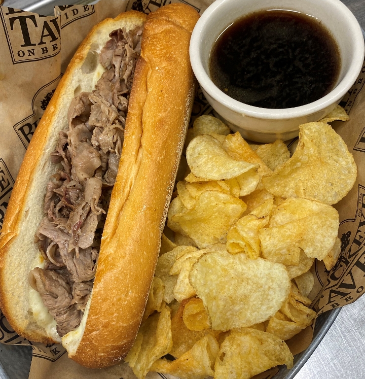 Order Prime Rib French Dip Sandwich food online from Buckeye Tavern store, Macungie on bringmethat.com
