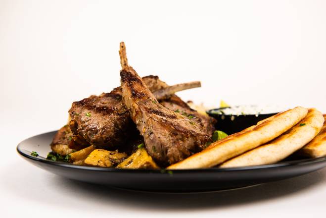 Order Grilled Lamb Chops food online from The Big Greek Cafe store, Silver Spring on bringmethat.com